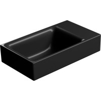 GSI NUBES keramické umývadlo 40x23cm, brúsená spodná hrana, bez otvoru, pravé/ľavé, čierna mat 96369026