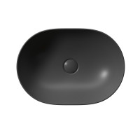 GSI PURA keramické umývadlo na dosku, 50x35cm, čierna mat 886026