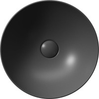 GSI PURA keramické umývadlo na dosku, priemer 40cm, čierna mat 884626