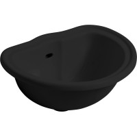 Kerasan RETRO keramické umývadlo zápustné, 50x41cm, čierna mat 103131