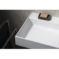 Sapho GODIVA umývadlo, liaty mramor, 96x44cm, 2 otvory pre batériu, biela GU096-2