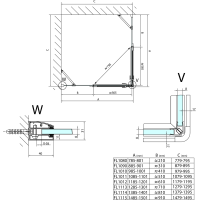 Polysan FORTIS LINE štvorcový sprchovací kút 1200x1200 mm, rohový vstup FL1012LFL1012R