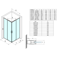 Gelco SIGMA SIMPLY obdĺžnikový sprchovací kút 1000x800 mm, L/P variant, rohový vstup, číre sklo GS2110GS2180
