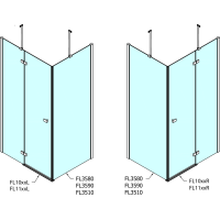 Polysan FORTIS LINE obdĺžnikový sprchovací kút 1200x900 mm, L variant FL1012LFL3590