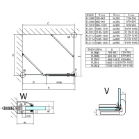 Polysan FORTIS LINE obdĺžnikový sprchovací kút 1000x1200 mm, L variant FL1010LFL3512