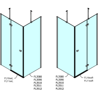 Polysan FORTIS LINE obdĺžnikový sprchovací kút 900x1100 mm, R variant FL1090RFL3511