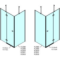 Polysan FORTIS LINE obdĺžnikový sprchovací kút 800x1100 mm, R variant FL1080RFL3511