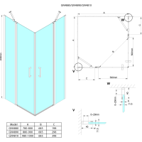 Gelco LORO štvorcový sprchovací kút 900x900 mm, rohový vstup GN4890-01