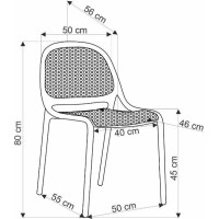 Jedálenská plastová stolička ZOEY - mätová