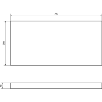 Sapho AVICE doska 75x39cm, dub Rover AV774