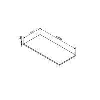 Sapho Doska DTDL 1260x18x440mm, dub alabama DT126-2222