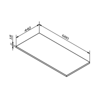 Sapho Doska DTDL 680x18x440mm, antracit matný DT068-3434