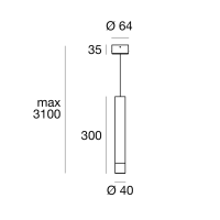 Gelco PUCCINI závesné LED svietidlo, 4W, 300x40mm, biela 9260