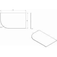 Sapho PULSE doska Rockstone 755x12x455mm, pravá, biela mat BM760-0101