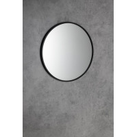 Sapho NOTION SLIM okrúhle zrkadlo v ráme ø 40cm, čierna mat NT400