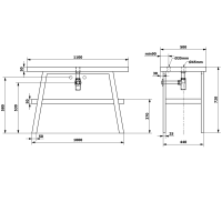Sapho TWIGA umývadlový stolík 110x72x50 cm, čierna mat/old wood VC453-110-8