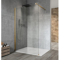 Gelco VARIO GOLD MATT jednodielna sprchová zástena na inštaláciu k stene, číre sklo, 900 mm GX1290-01