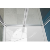 Polysan EASY LINE štvorcový sprchovací kút 1000x1000mm, skladacie dvere, L/P variant, číre sklo EL1910EL3415