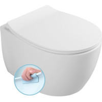 Isvea SENTIMENTI závesná WC misa, Rimless, 36x51cm, biela 10AR02010SV
