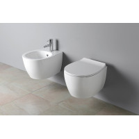 Isvea SENTIMENTI závesná WC misa, Rimless, 36x51cm, biela 10AR02010SV