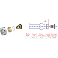 Sapho Zverné šróbenie pre Alupex 16mm, nerez mat CP6520