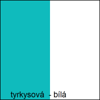 Farebné prevedenie - tyrkysová/biela
