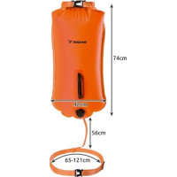 2v1 nafukovacie bóje/úložný vak - oranžový