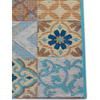 Behúň Cappuccino 105880 Mosaik Blue Multicolored