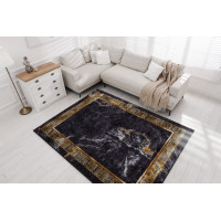 Kusový koberec Miro 51278.809 Marble black / gold