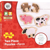 Bigjigs Toys Easy puzzle Zvieratká z farmy