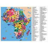 Mudpuppy Zemepisné puzzle Mapa Afriky 70 dielikov