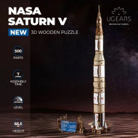 Ugears 3D drevené mechanické puzzle NASA, Saturn V