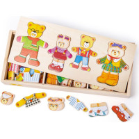 Bigjigs Toys Oblékací puzzle Medvedia rodinka