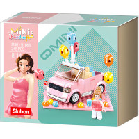 Sluban Girls Dream Mini Handcraft M38-B1086 Qmini ružový Kabriolet