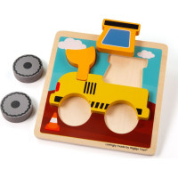 Bigjigs Toys Vkladacie puzzle Bager