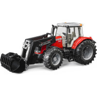 Bruder Traktor MASSEY FERGUSON 7624 s čelným nakladačom