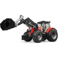 Bruder Traktor MASSEY FERGUSON 7624 s čelným nakladačom