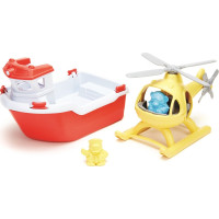 Green Toys Záchranná loď s helikoptérou