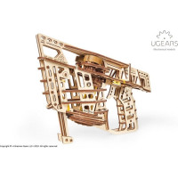 Ugears 3D drevené mechanické puzzle Vystreľovacie lietadlo