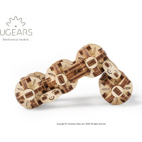 Ugears 3D drevené mechanické puzzle Kocka Flexi