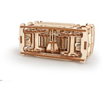 Ugears 3D drevené mechanické puzzle Kabínová lanovka s traťou