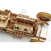 Ugears 3D drevené mechanické puzzle U9 Auto (Grand Prix)