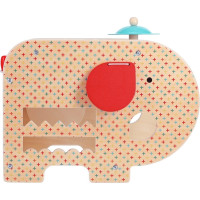 Petit Collage Drevený hudobný slon 5v1