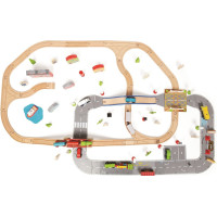 Bigjigs Rail Vláčikodráha a autodráha