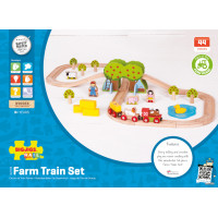 Bigjigs Rail Drevená vláčikodráha farma