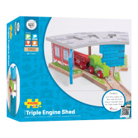 Bigjigs Rail Trojité depo s bránou