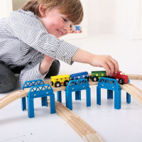 Bigjigs Rail Drevené koľaje set mostnej konštrukcie