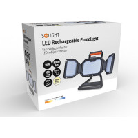 Solight LED reflektor 50W, prenosný, nabíjací, 5000lm, oranžovo-čierny