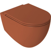 Isvea INFINITY závesná WC misa, Rimless, 36, 5x53cm, terracotta 10NF02004-2U