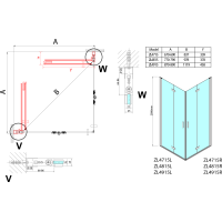 Polysan ZOOM štvorcový sprchovací kút 900x900mm, rohový vstup ZL4915L-02